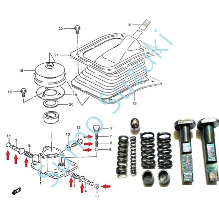 Suzuki Samurai SJ410,SJ413,Santana Shifing Lever Case Repair Kit G-25121-83090-KIT
