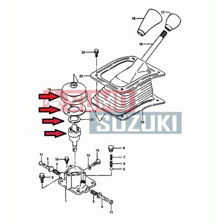 Suzuki Samurai SJ410,SJ413 ,SJ419-SJ419TD Santana,Gear Shift Control Lever Repair Kit G-28135-80000-KIT