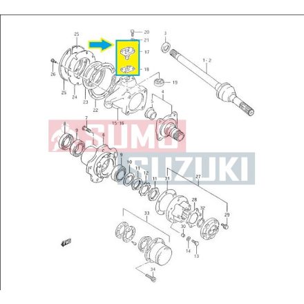 Suzuki Függőcsapszeg LJ80, SJ410, SJ413, Samurai, Jimny  45610-63002