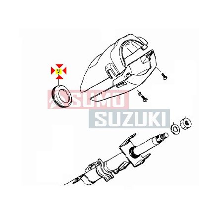 Suzuki Samurai kormányoszlop tömítés a burkolatnál 48419-75000