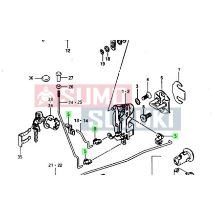 Suzuki zár rudazat rögzítő patent  09209-05016