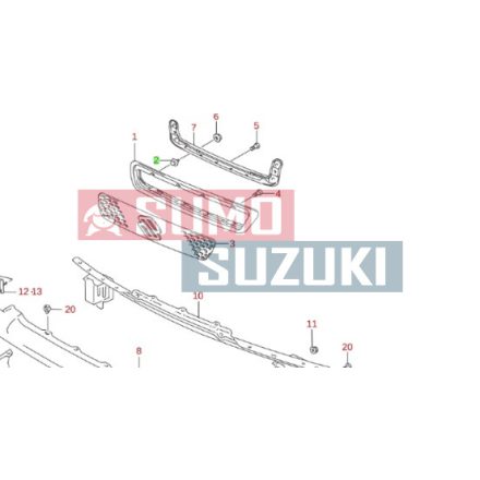 Suzuki Swift hűtődíszrács csavar 09108-06122