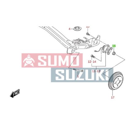 Suzuki tengelycsonk anya hátsó Swift 4WD 2017-től GYÁRI 09159-18026