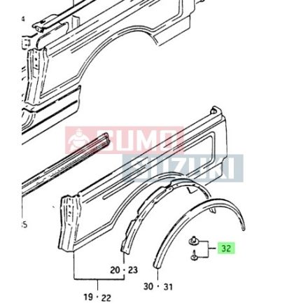 Suzuki Samurai patent a sárvédő szélesítőhöz  09409-07312