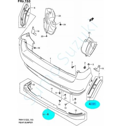 Suzuki sárvédő dobbetét patent 09409-07332