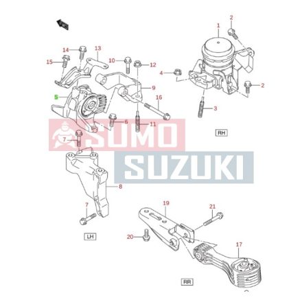 Suzuki Vitara motortartó bak első GYÁRI 11620-61M00