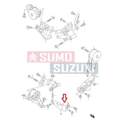 Suzuki Alto motortartó öntvény jobb első 11649M79F00