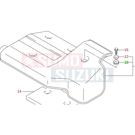 Suzuki felső motorburkolat csavar gumi tömítés 13173-62J50