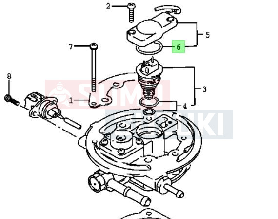 Suzuki Swift injektorfej tömítés felső 15715-60B50 - Sumo Su
