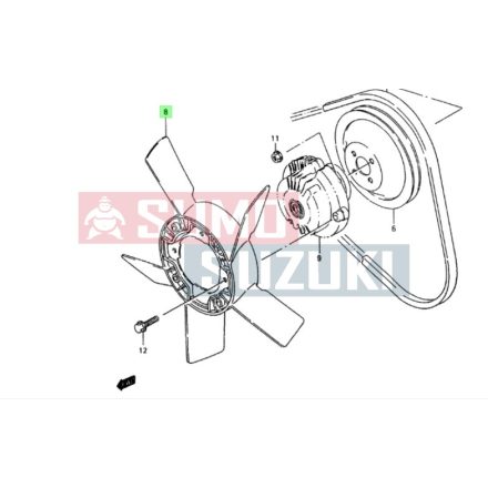 Suzuki visco ventillátor lapát GYÁRI 17110-60A00