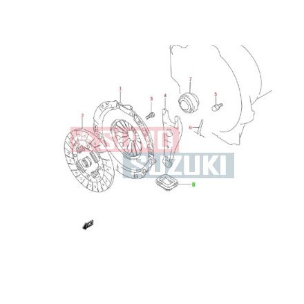 Suzuki Vitara kuplung kinyomóvilla gumiharang S-23268-50F01-E