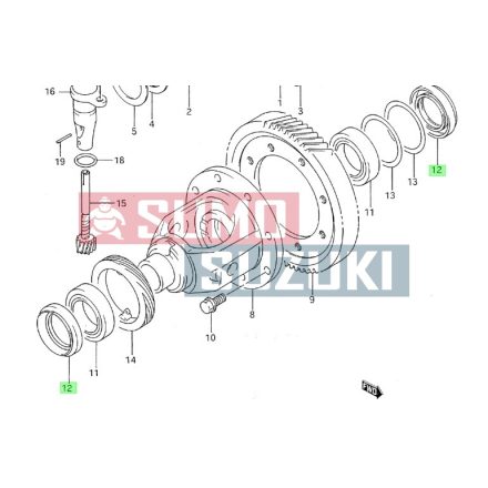 Suzuki Swift 1,6 automata féltengely szimering (GYÁRI) 27611-72C00