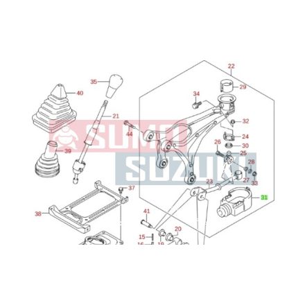 Suzuki Jimny váltókar kulissza porvédő GYÁRI 28133-76J20