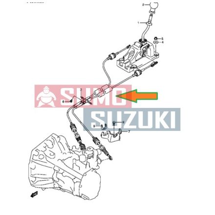 Suzuki Swift Váltórudazat bowden 28300-63J00 2005-2010 1.3, 1.5, 1.6