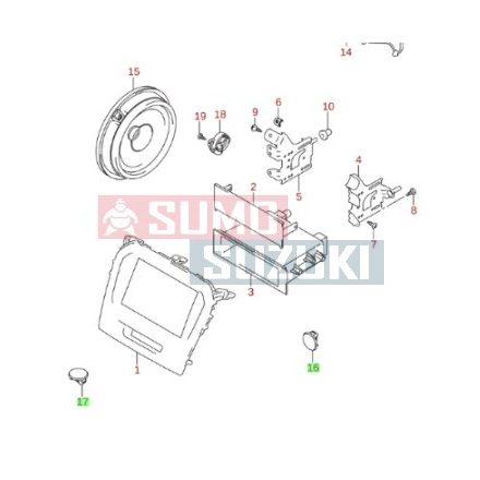 Suzuki Középkonzol patent középre 37275-65H00