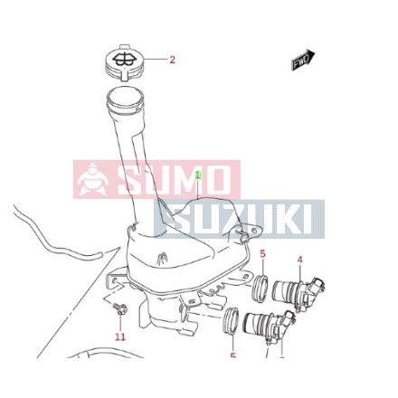 Suzuki Celerio ablakmosó tartály (GYÁRI) S-38450-84M00-E