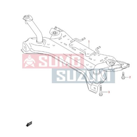 Suzuki Swift 2005-> Bölcső Esztergomi gyári termék 45810-62J10