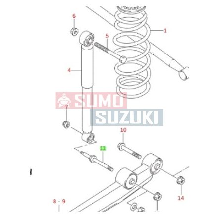 Suzuki Alto hátsó lengéscsillapító alsó csavar 46291M76G01