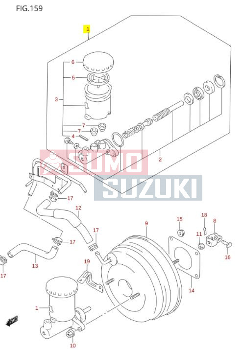 Suzuki Swift ffékhenger 97 03 Bosch rendszer 