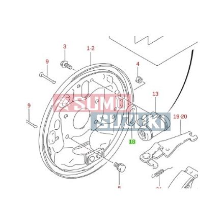 Suzuki Swift Fék alaplap gumigyűrű (GYÁRI) 53417-82030