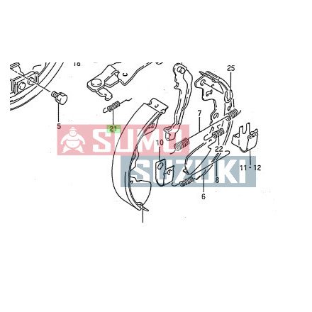 Suzuki Swift fékrugó 3-5 ajtós GYÁRI 53714-82030