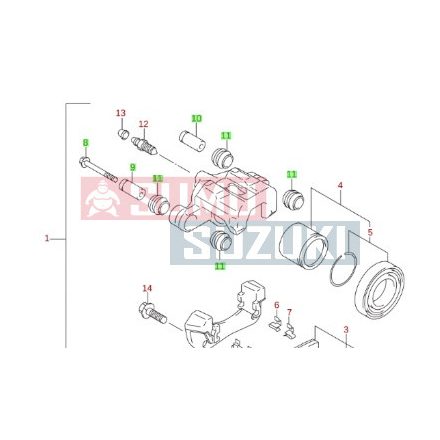 Suzuki Jimny fékcsúszka porvédő készlet 55201-86040-SET