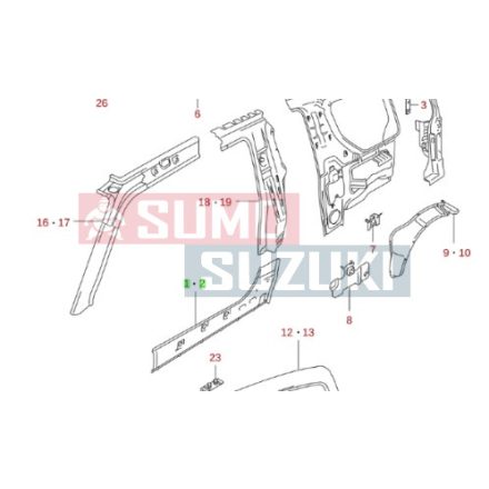 Suzuki Jimny belső küszöb jobb - GYÁRI - 61480-81A00