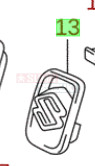 Calandre Suzuki Jimny 1 Phase 3, Origine 72111-57M00-5PK, Couleur Vert Foncé, Occasion