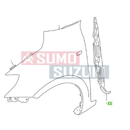 Suzuki Swift sárvédő mögött burkolat bal 72352-53R00
