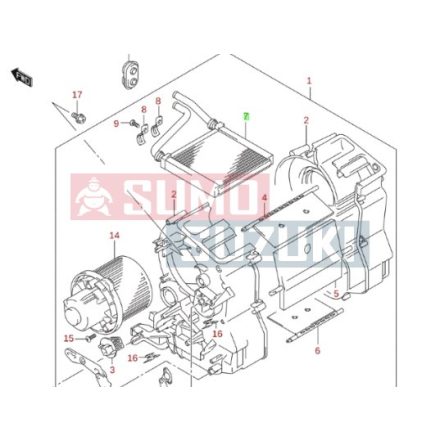 Suzuki Jimny 1,3 fűtőradiátor 74120-81A00-E