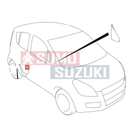 Suzuki Splash Küszöb matrica jobb hátsó 77131-51K00