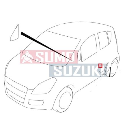 Suzuki Splash Küszöb matrica bal hátsó 77132-51K00