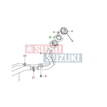 Suzuki Ignis, WR+ benzin beöntő cső tömítés  89285-75F00